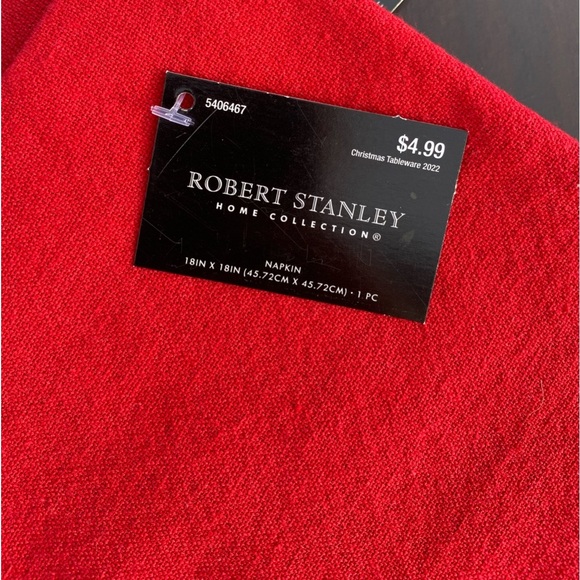 NWT 6 Red 18”x18” Cotton Cloth Napkins With Fringe Robert Stanley - Picture 2 of 3
